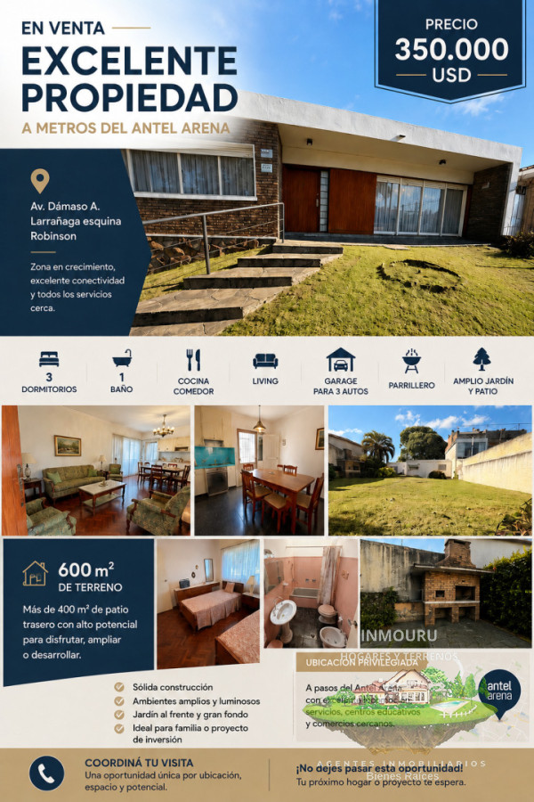 Casa ID.2906 - Venta de Casa a metros de Antel Arena