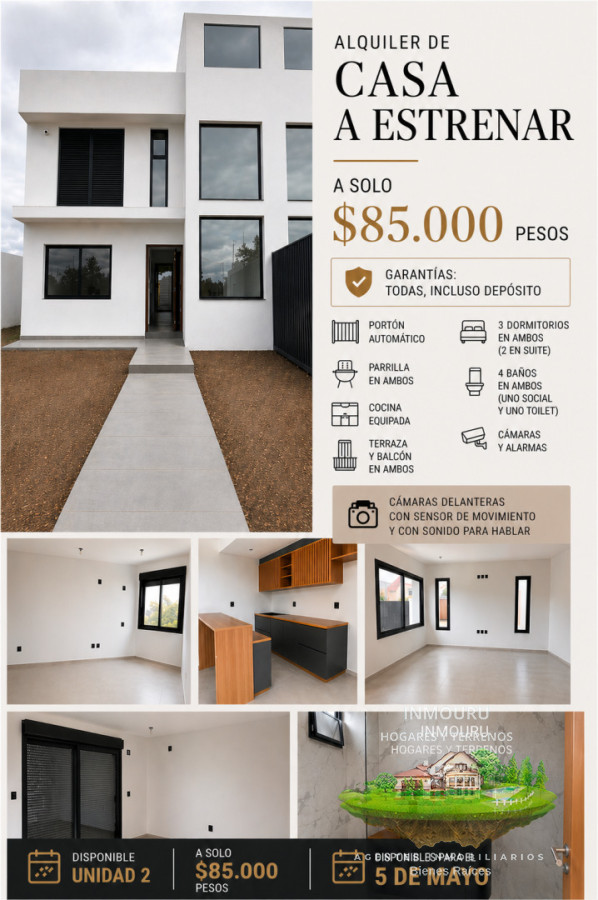 Casa ID.2853 - Alquiler de Casa a Estrenar en Zona Solymar