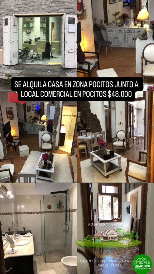 Casa ID.2575 - Se alquila casa junto a local comercial en la parte delantera en zona Pocitos