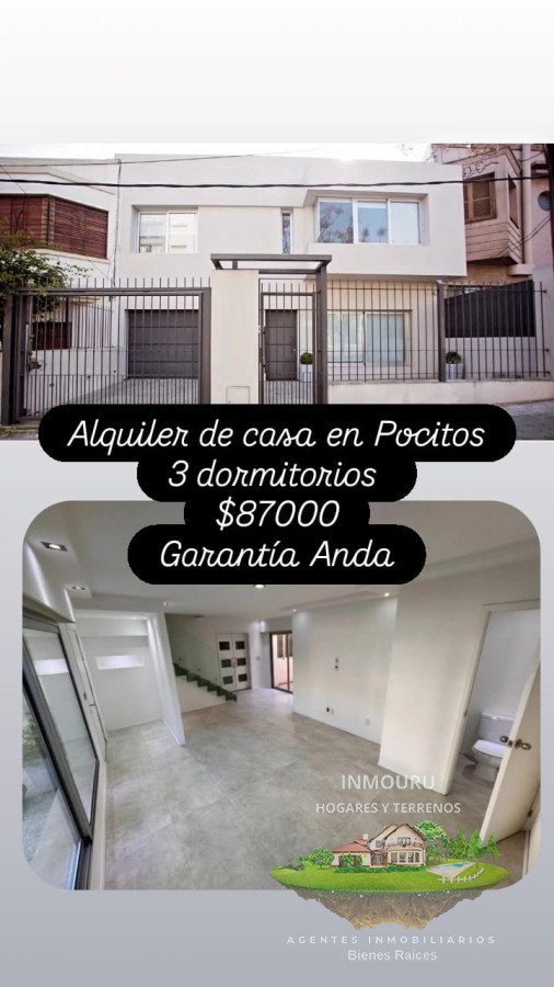 Casa ID.833 - Alquiler de casa en Pocitos Nuevo 3 dormitorios
