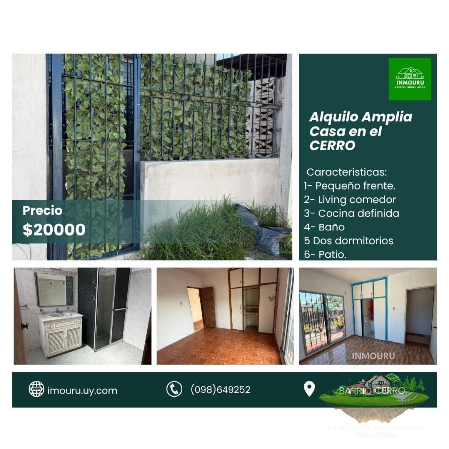 Casa ID.2227 - Alquilo Amplia hermosa casa ubicada en el cerro 