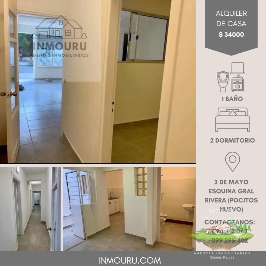 Casa ID.1265 - CASA en alquiler de 2 dormitorios ubicada en POCITOS NUEVO