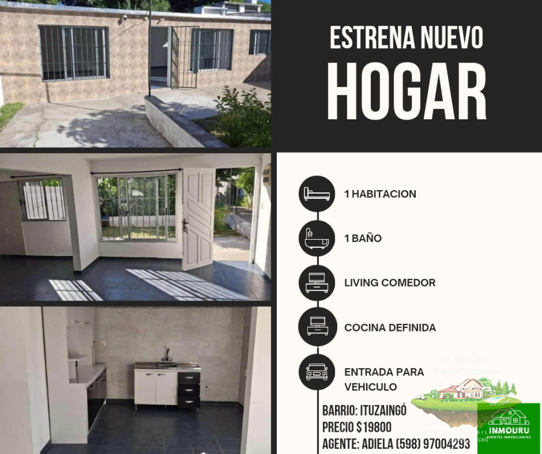 Casa ID.2481 - Casa de 1 dormitorio barrio Ituzaingó