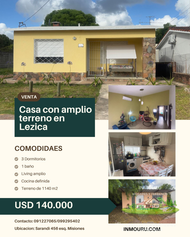 Casa ID.1324 - Se vende casa con amplio terreno en Lezica