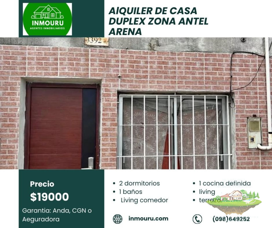 Casa ID.2500 - Alquiler de Casa Dúplex zona Antel Arena