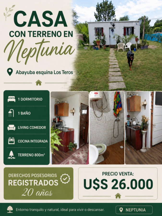 Casa con Terreno en Neptunia