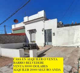 EN VENTA O ALQUILER casa en barrio BELVEDERE, 2 dormitorios