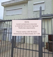 Se vende local comercial y vivienda con garaje y 3 dormitorios, zona Mercado Modelo