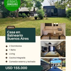 Venta de casa con amplio terreno en Balneario Buenos Aires