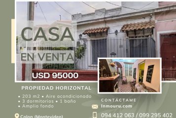 VENTA de casa de 3 dormitorios en barrio COLON