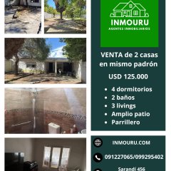 Se venden dos casas en padron unico, Lezica