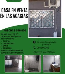 CASA EN VENTA EN LAS ACACIAS.