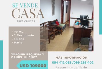 VENTA de casa en TRES CRUCES