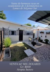 VENTA de casa en condominio de 2 en Lomas De Solymar Sur