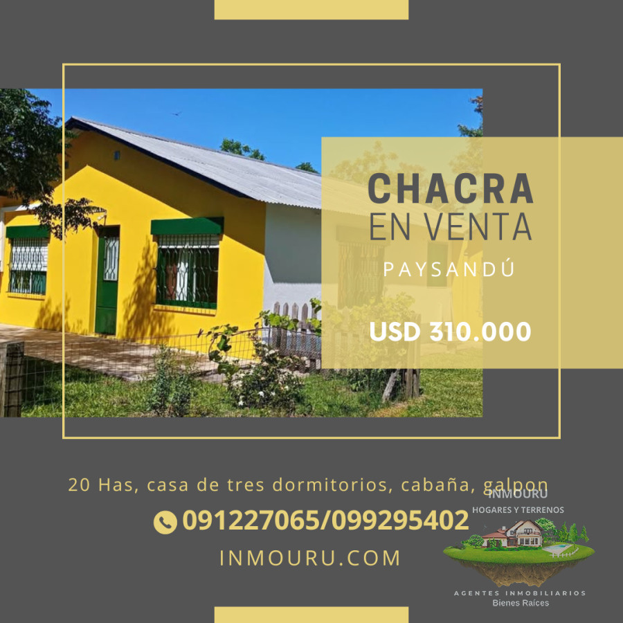 Chacra ID.1551 - Venta de chacra con casa en Paysandú