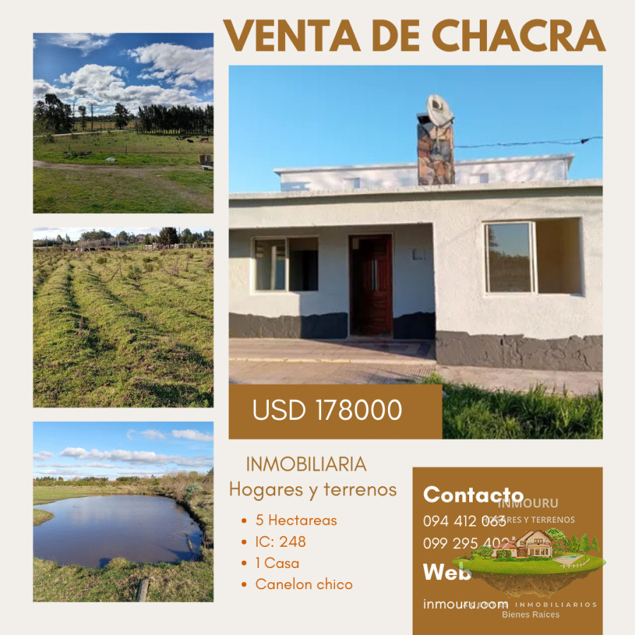 Chacra ID.1843 - VENTA de CHACRA  en CANELON CHICO