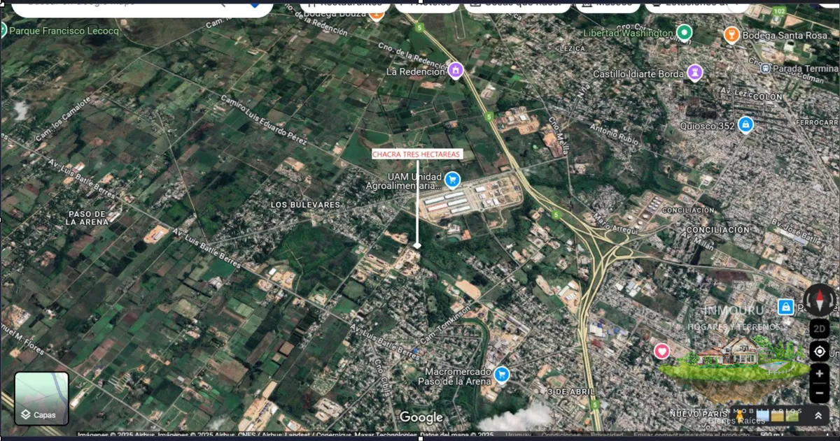 Chacra ID.2219 - VENTA de chacra de 3 hectáreas en PASO DE LA ARENA