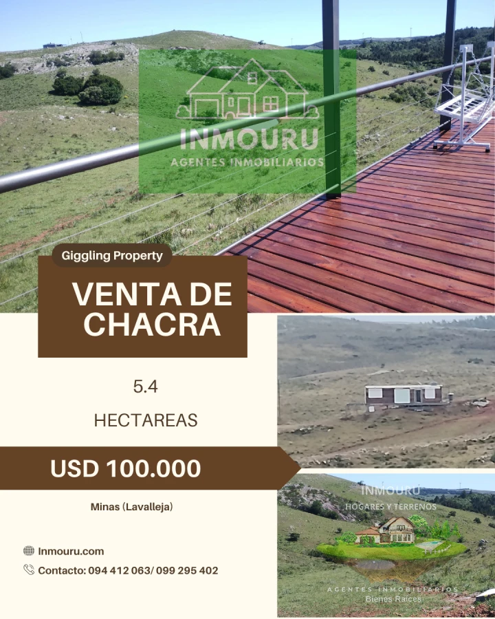 Chacra ID.1512 - VENYA de chacra de 5,04 hectareas en MINAS (Lavalleja)