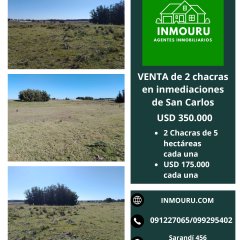Venta de chacras en inmediaciones de San Carlos, Maldonado