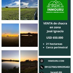 Se vende chacra de 21 hectáreas en zona José Ignacio, Maldonado