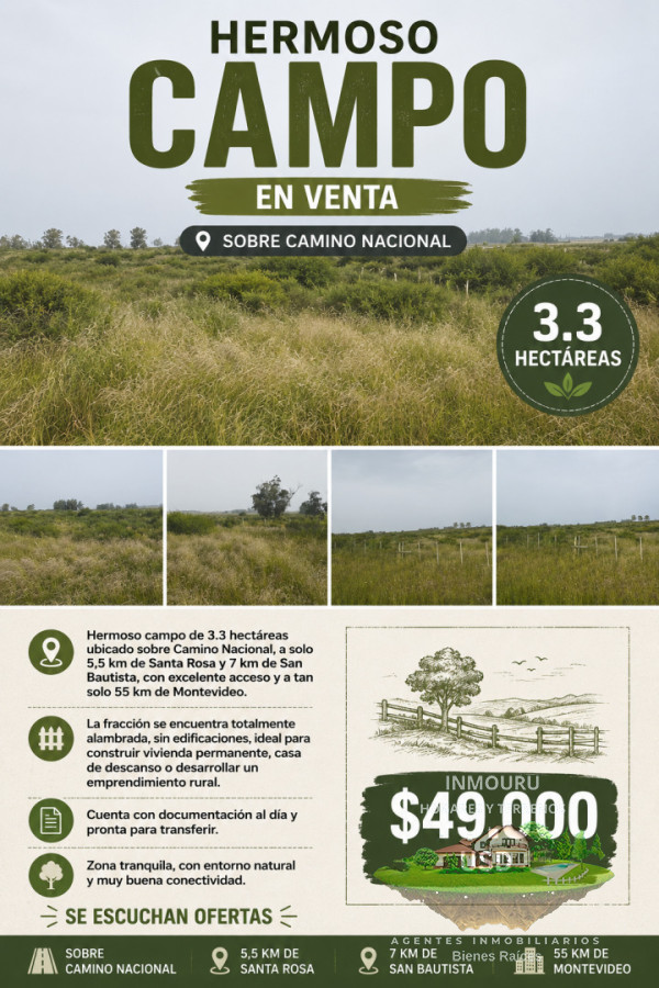 Campo Ref.2896 - Venta de Campo en Santa Rosa