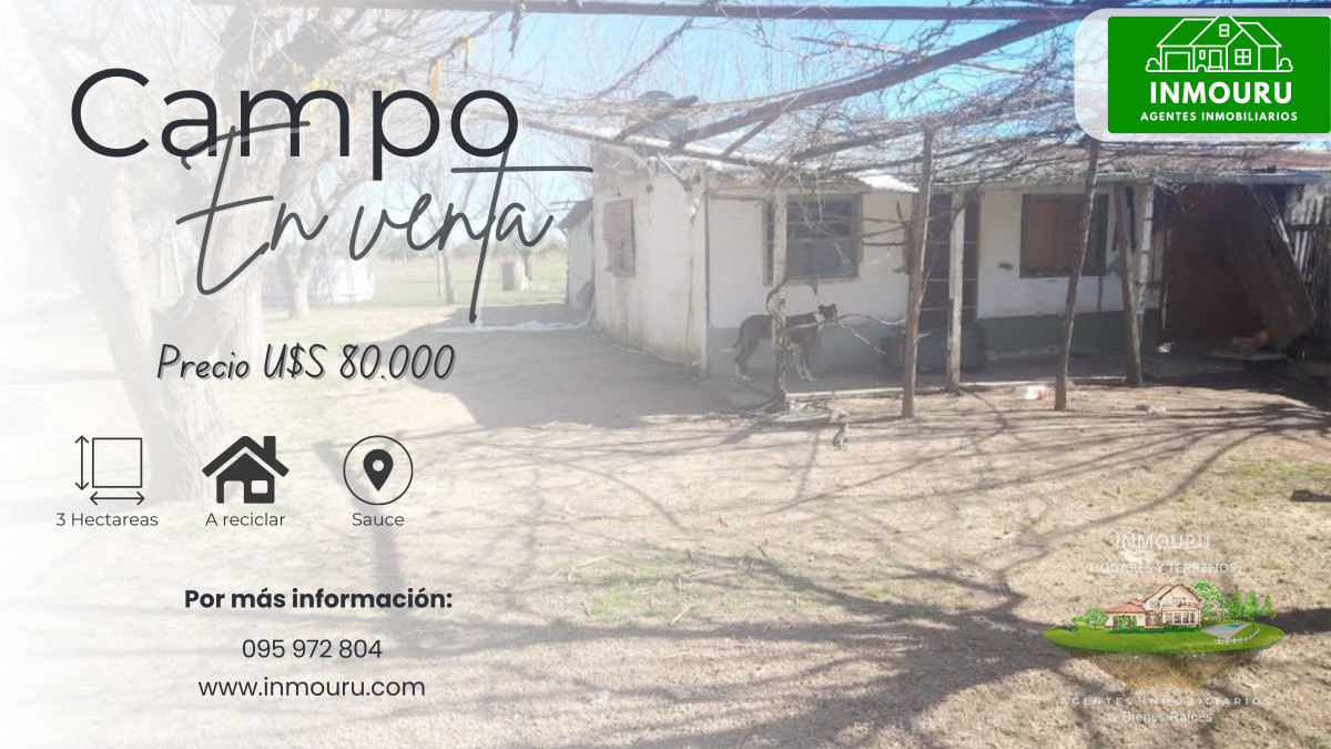 Campo Ref.1829 - Venta de Campo en Sauce