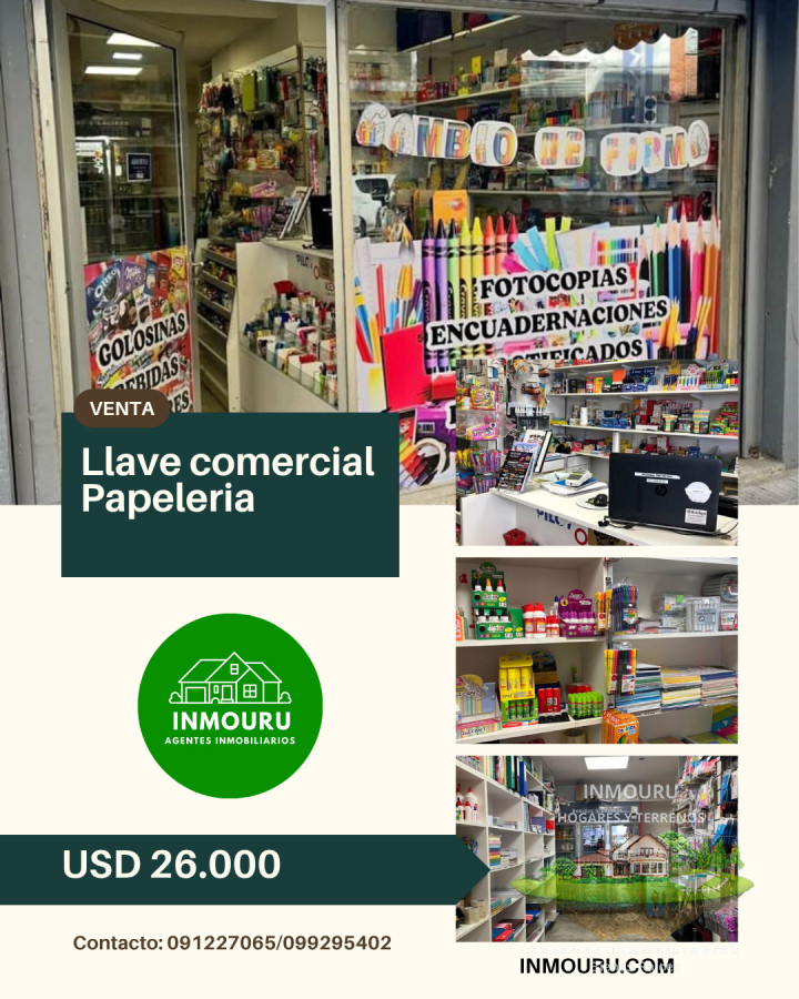 Local Comercial ID.1553 - Venta de llave comercial de papeleria en Centro
