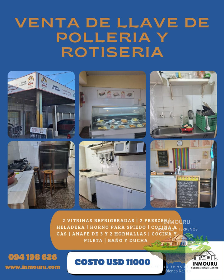 Local Comercial ID.1132 - Venta de llave de polleria y roticería 