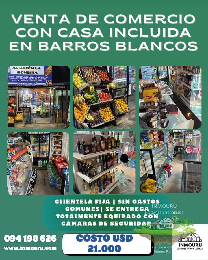 Local Comercial ID.1238 - Venta de local comercial con casa en Barros Blancos 