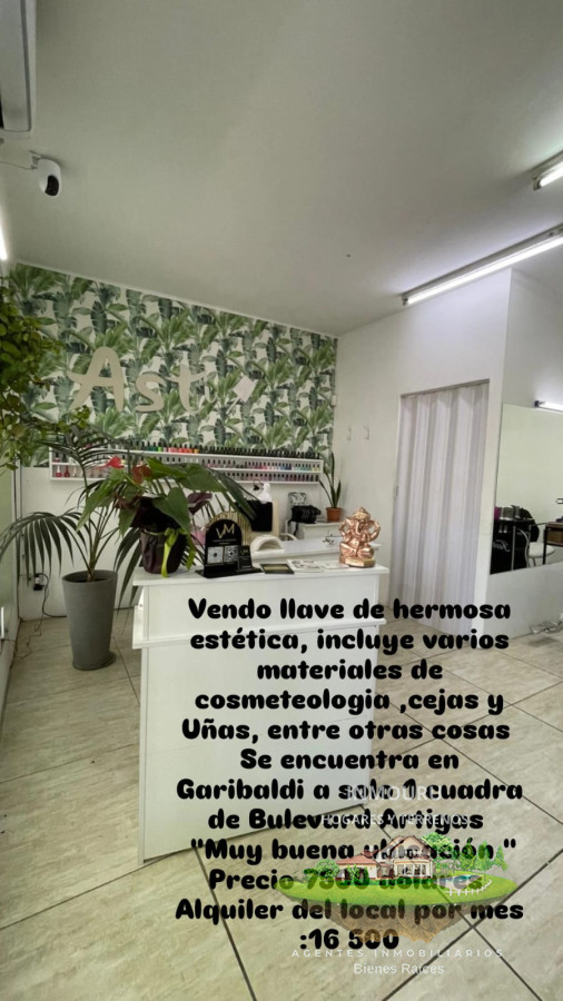 Local Comercial ID.725 - Vendo llave de hermosa estetica a solo 1 cuadra de Bulevard Aetigas 