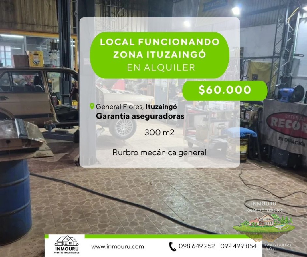 Local Comercial ID.1608 - Se alquila local funcionando en Ituzaingó