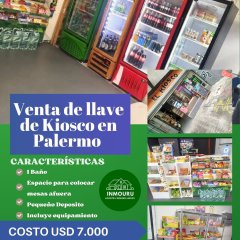 Venta de llave de Kiosco en Palermo