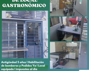 Venta de llave local comercial gastronómico en Aguada