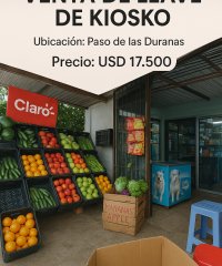 Se vende llave de kiosko, Paso de las Duranas