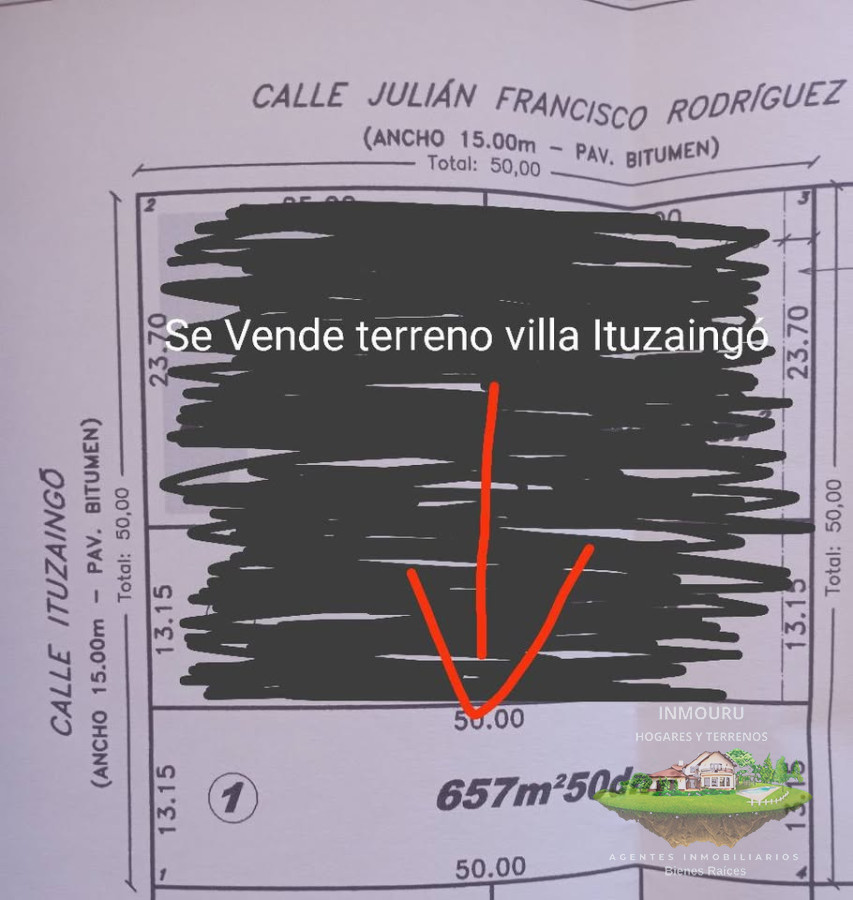 Terreno ID.606 - Se vende terreno en localidad de Ituzaingó, San José