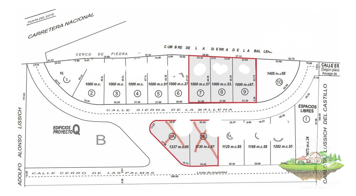 Terreno ID.844 - VENTA de 3 terrenos con padrones independientes en PUNTA BALLENA (Maldonado)