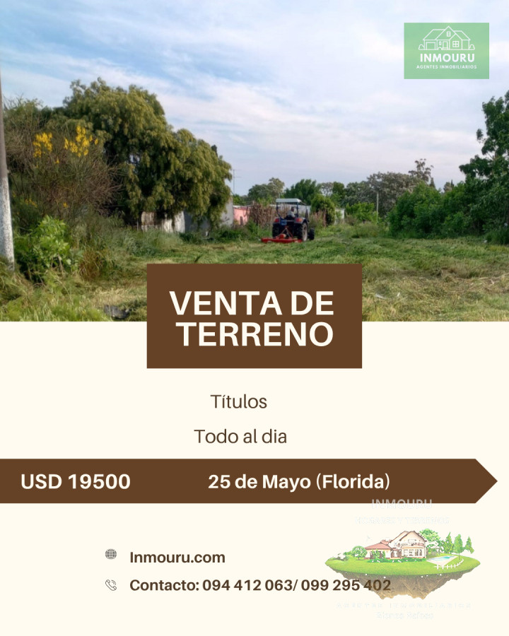 Terreno ID.218 - TERRENO en VENTA ubicado en 25 de mayo (FLORIDA)