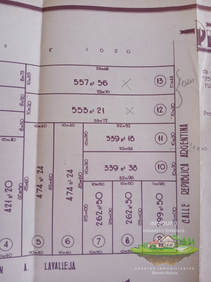 Terreno ID.216 - TERRENO en VENTA ubicado en 25 de mayo FLORIDA