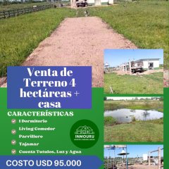 Venta de terreno 4 hectáreas y casa