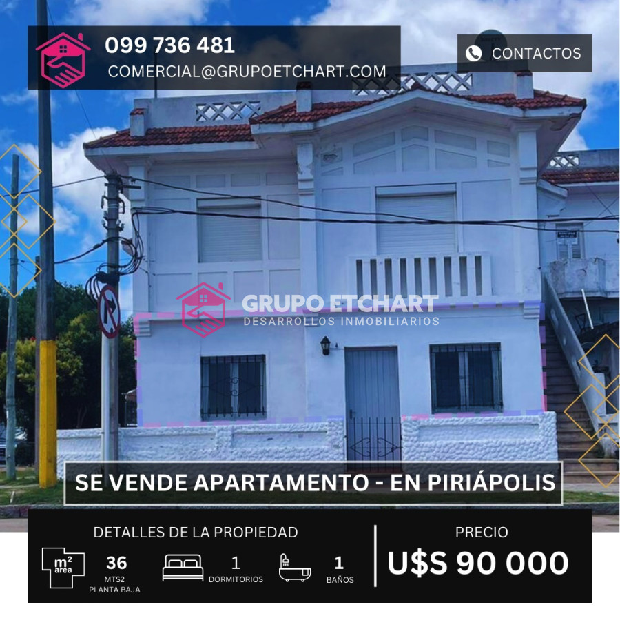 Apartamento ID.88 - Apartamento en venta Piriápolis 1 dormitorio 1 baño