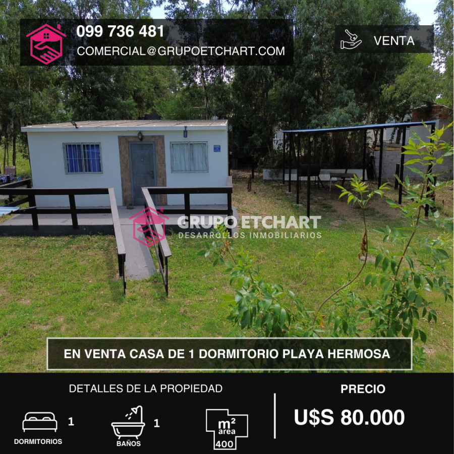 Casa ID.71 - Casa en venta Playa Hermosa Piriápolis 1 dormitorio.