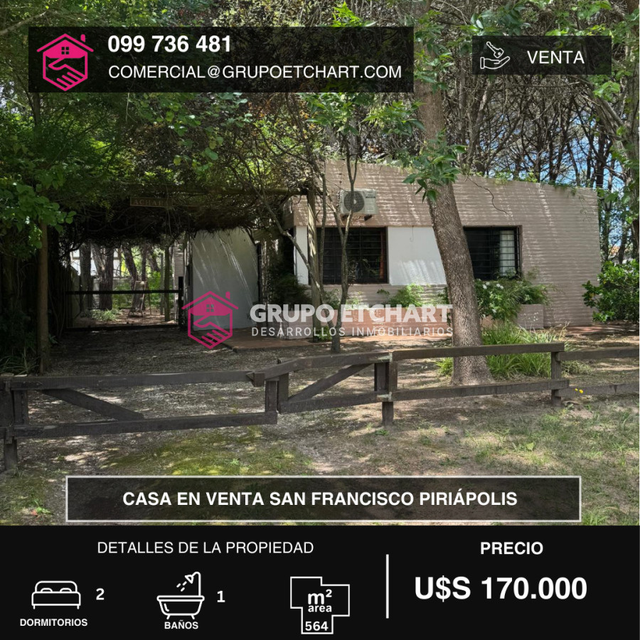Casa ID.78 - Casa en Venta Piriápolis 2 dormitorios 1 baño.