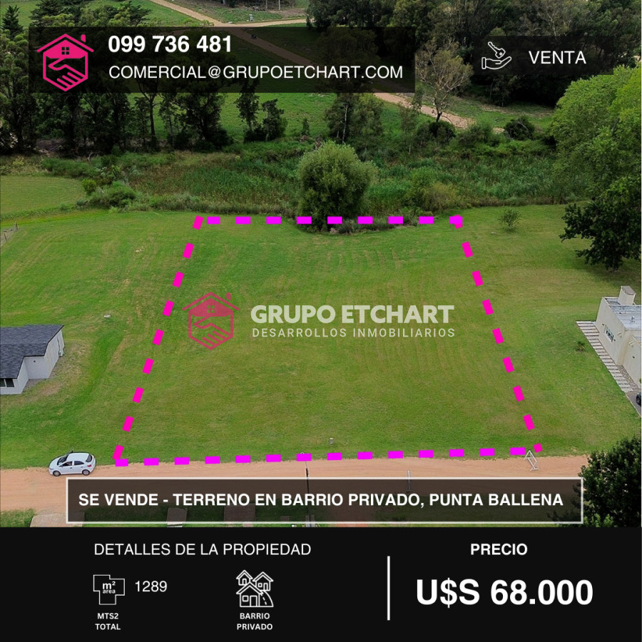 Terreno ID.50 - Terreno en venta Punta Ballena Maldonado.
