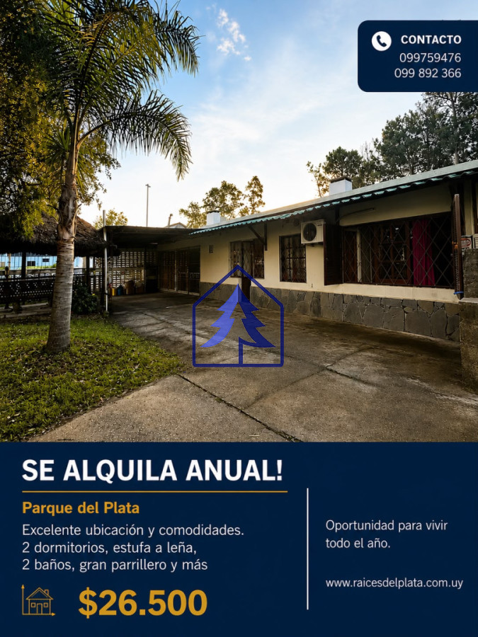 Casa ID.48 - ALQUILER ANUAL PARQUE DEL PLATA!! 