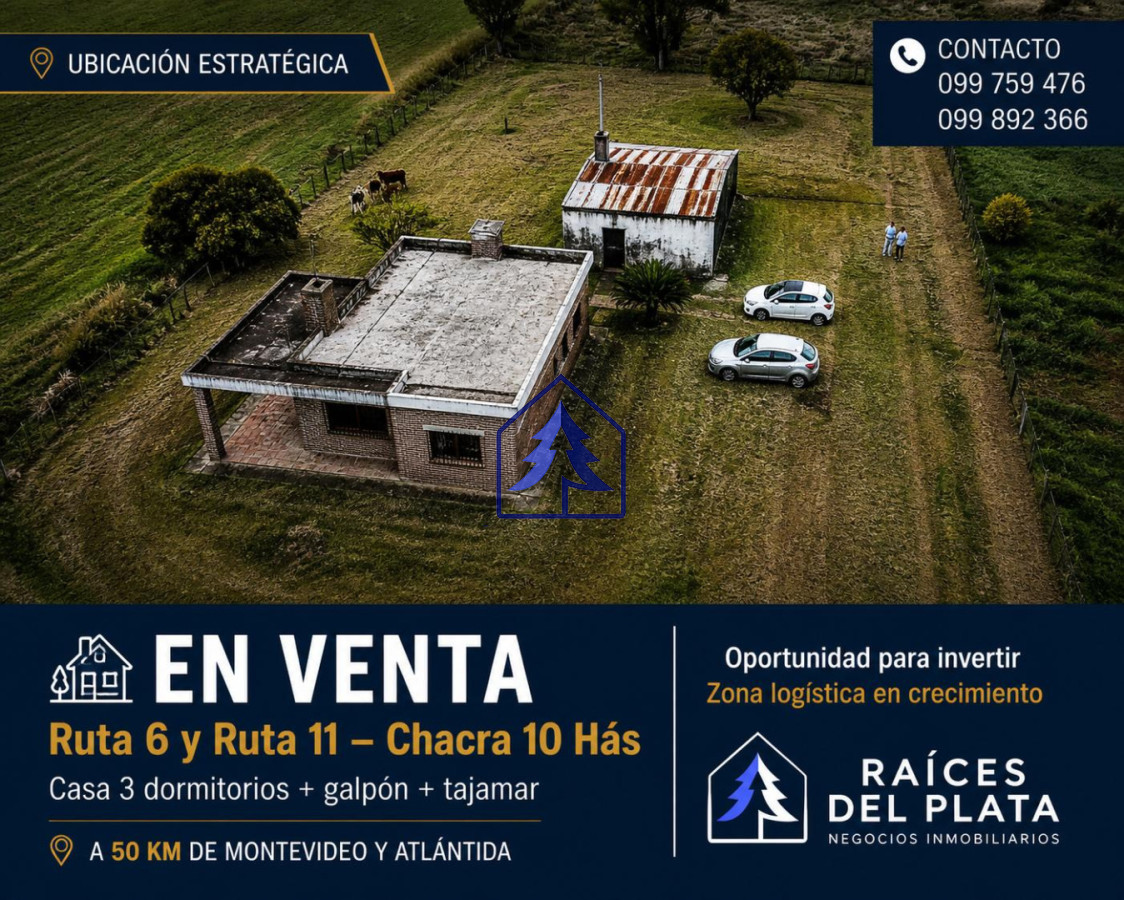 Chacra ID.45 - Sobre Ruta 6, a metros de la intersección con Ruta 11