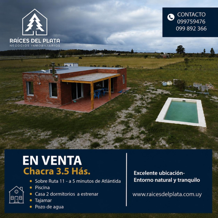 OPORTUNIDAD- CHACRA EN VENTA BARRIO PRIVADO- ATLANTIDA