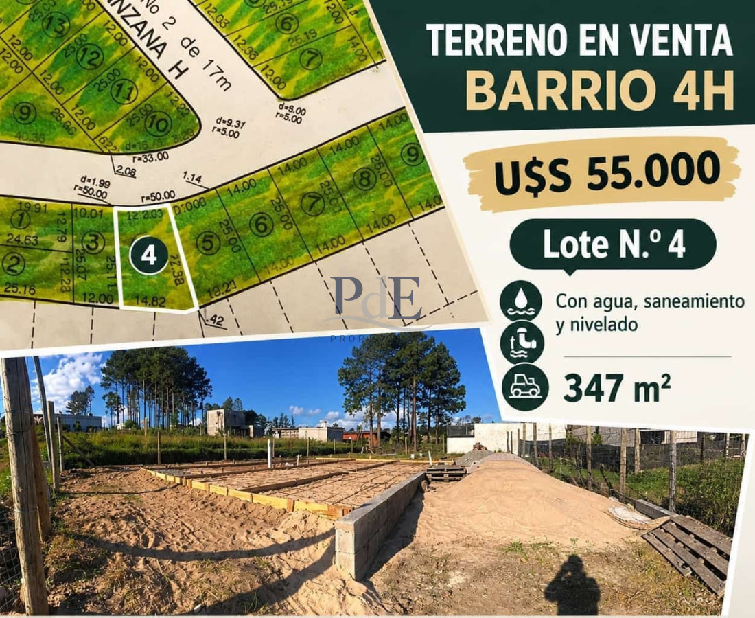 Terreno en venta 4H