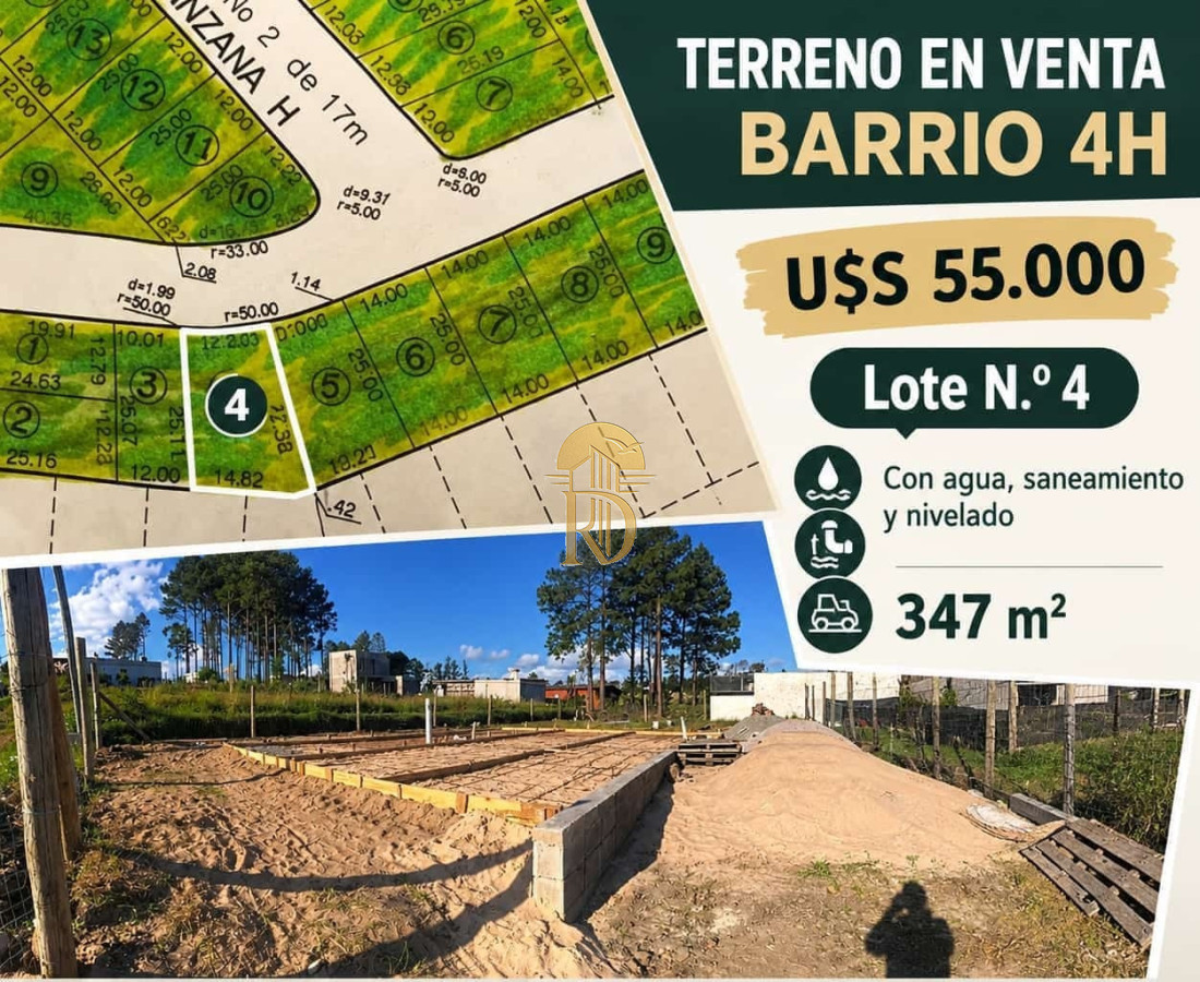 TERRENO EN VENTA 4H - DUA1053T