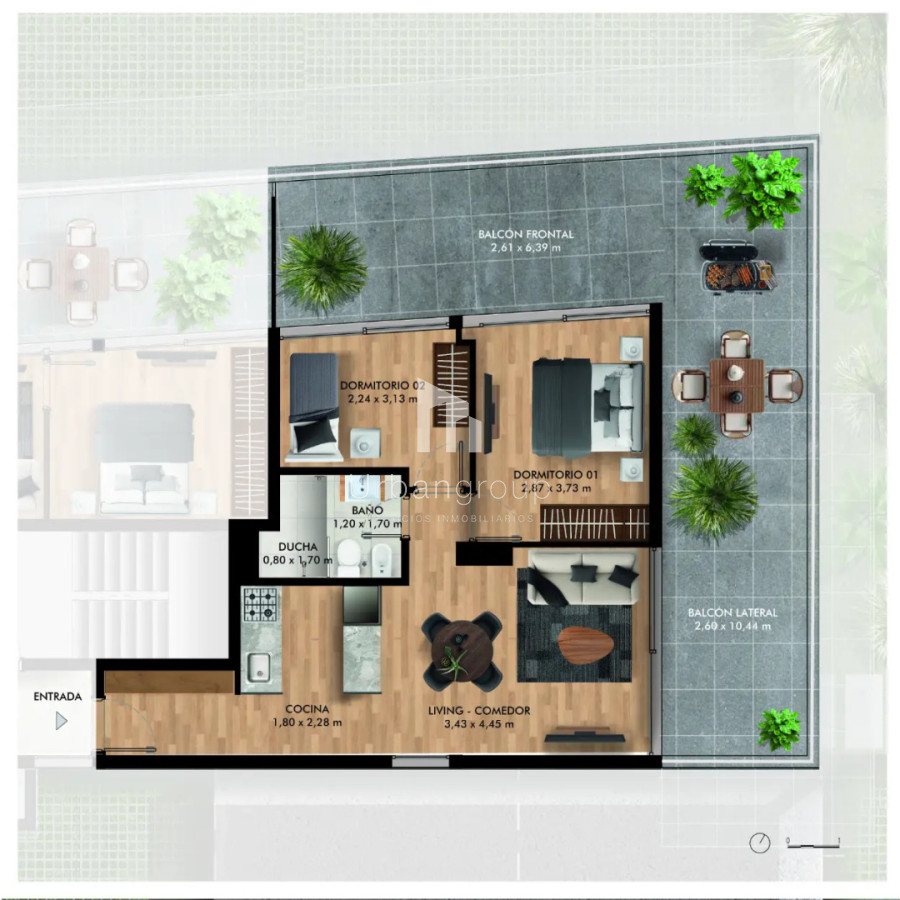 Apartamento ID.66 - Venta Apartamento Tipo Penthouse 2 Dormitorios See Bosque
