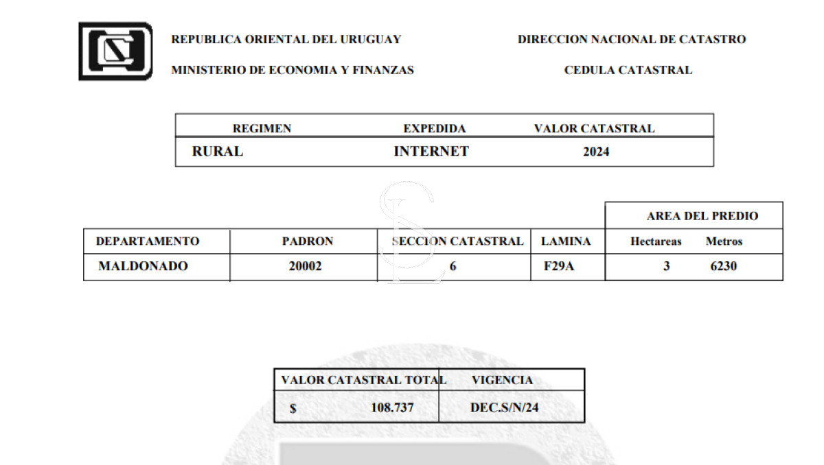 Chacra ID.58 - Chacra sobre ruta 104